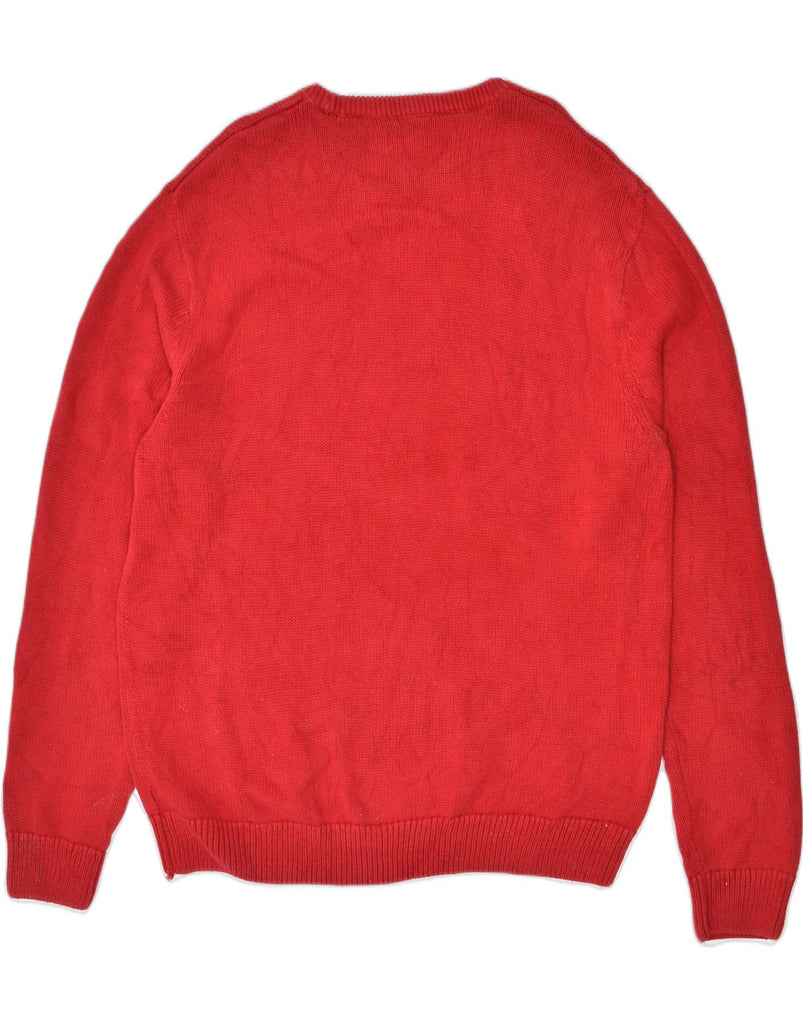 CHAPS Mens Crew Neck Jumper Sweater XL Red Cotton | Vintage | Thrift | Second-Hand | Used Clothing | Messina Hembry 