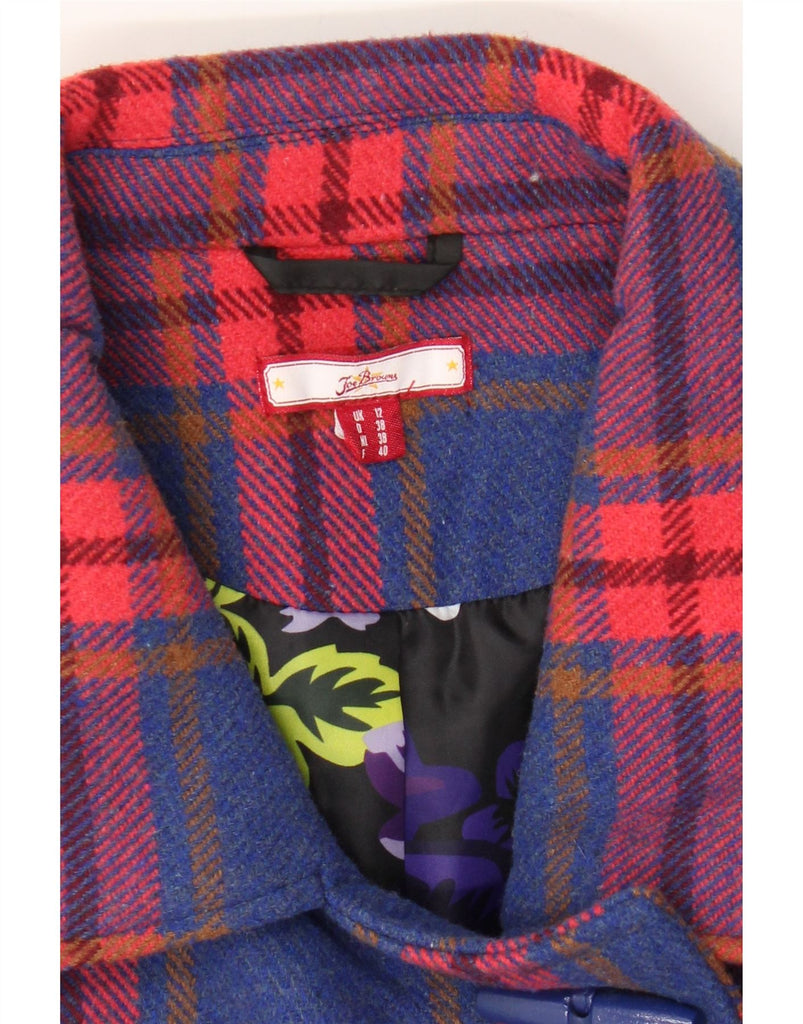 JOE BROWNS Womens Overcoat UK 12 Medium Blue Check Polyester Vintage Joe Browns and Second-Hand Joe Browns from Messina Hembry 
