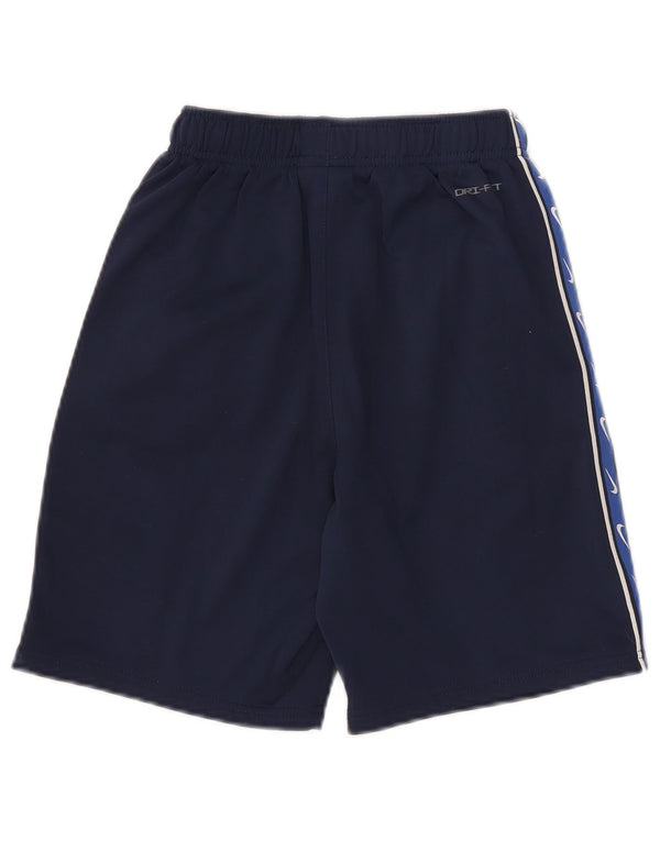 Nike Boys Dri Fit Graphic Sport Shorts 7-8 Years Navy Blue Colourblock