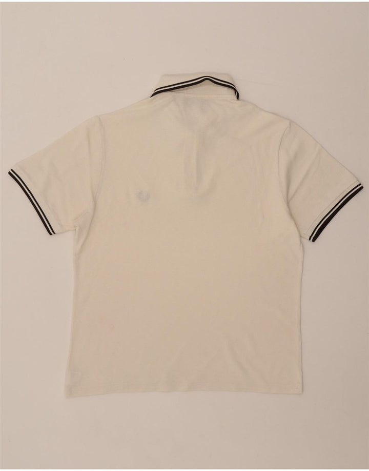 Fred Perry Mens Polo Shirt Medium White Cotton