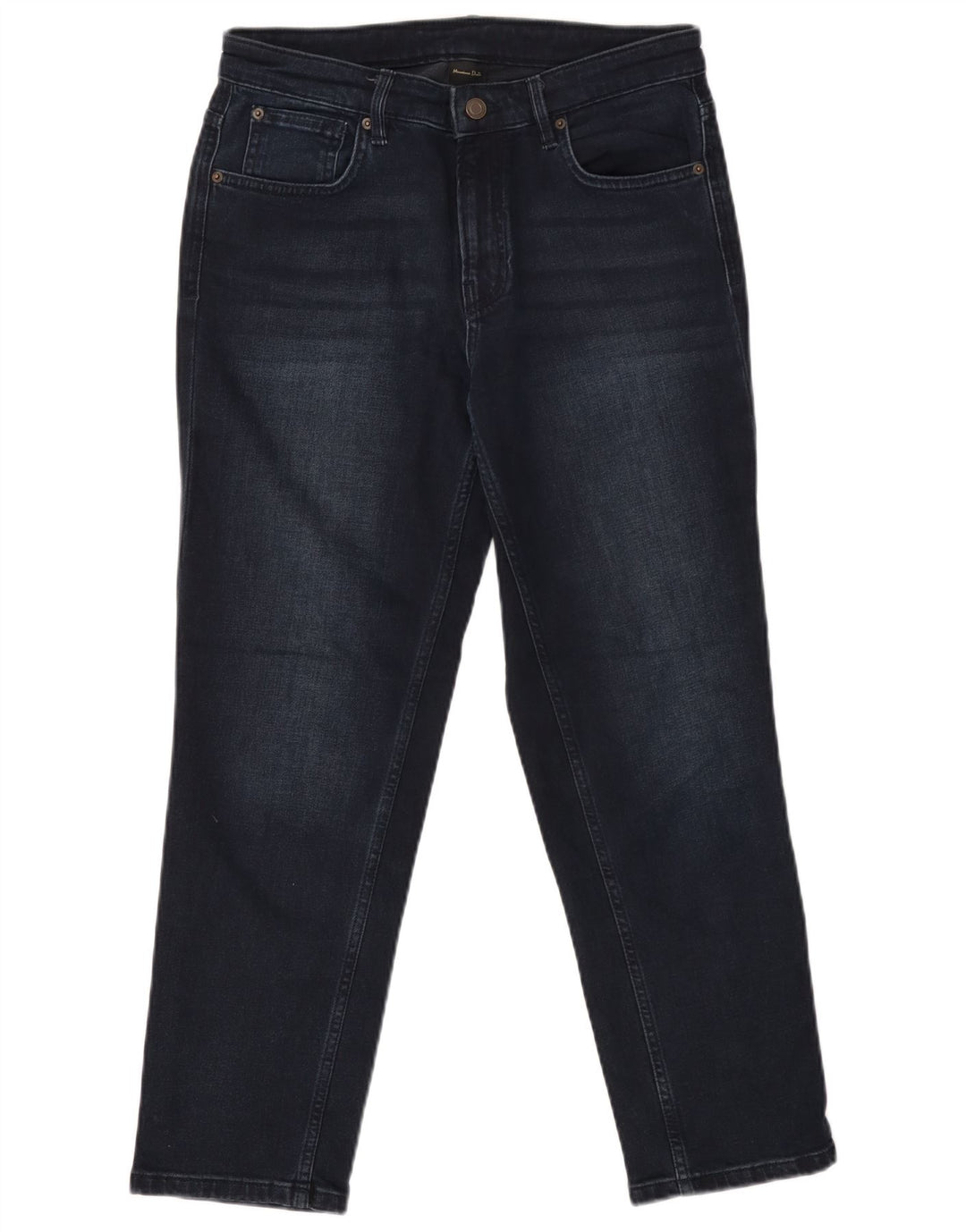 MASSIMO DUTTI Womens Tapered Jeans EU 40 Medium W30 L27 Navy Blue Cotton