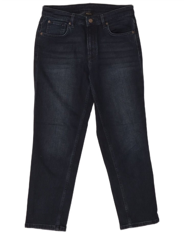MASSIMO DUTTI Womens Tapered Jeans EU 40 Medium W30 L27 Navy Blue Cotton