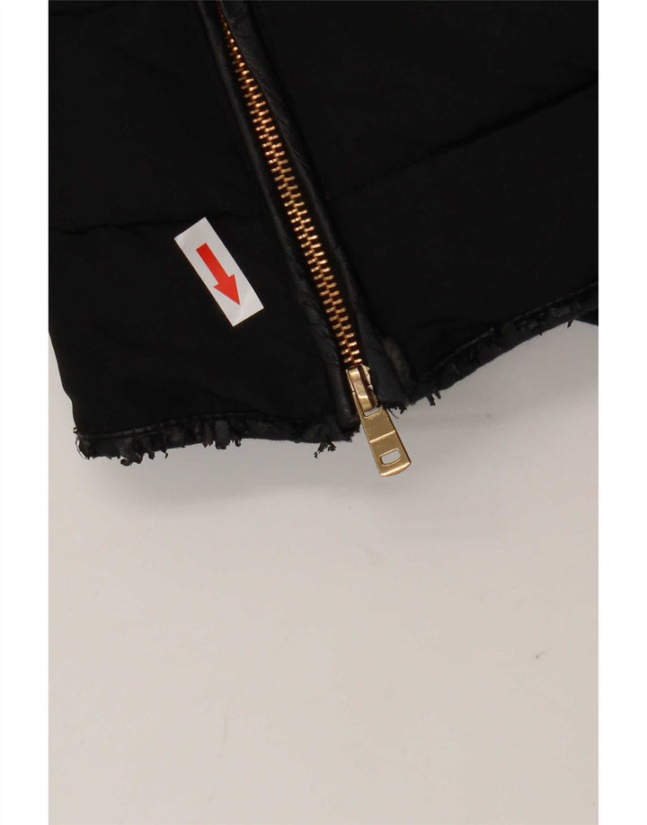 Zara Womens Padded Jacket UK 18 XL Black Polyester