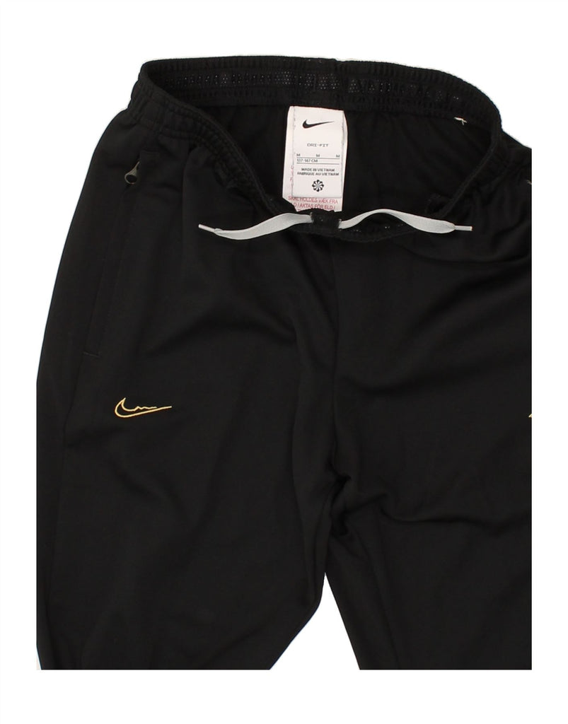 NIKE Boys Tracksuit Trousers Joggers 10-11 Years Medium Black Colourblock | Vintage Nike | Thrift | Second-Hand Nike | Used Clothing | Messina Hembry 