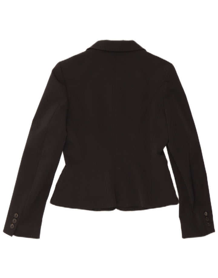 Max Mara Womens Weekend 3 Button Blazer Jacket UK 10 Small Black Polyester