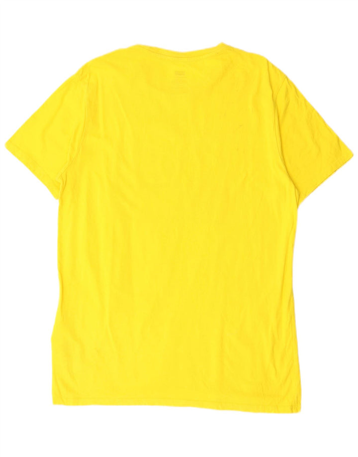 Levi's Mens Peanuts Graphic T-Shirt Top Large Yellow Cotton