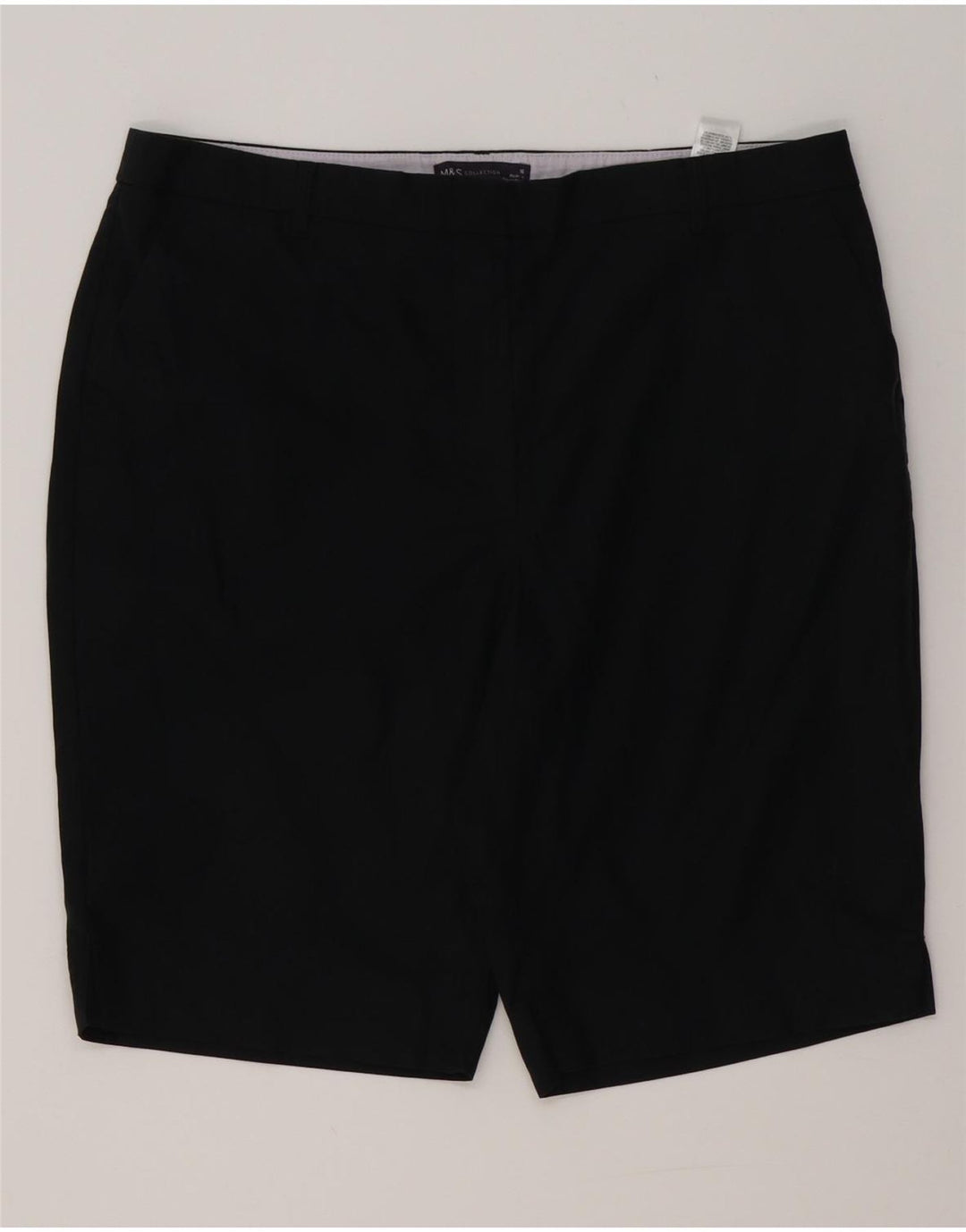 MARKS & SPENCER Womens Chino Shorts UK 16 Large 36  Black Polyester