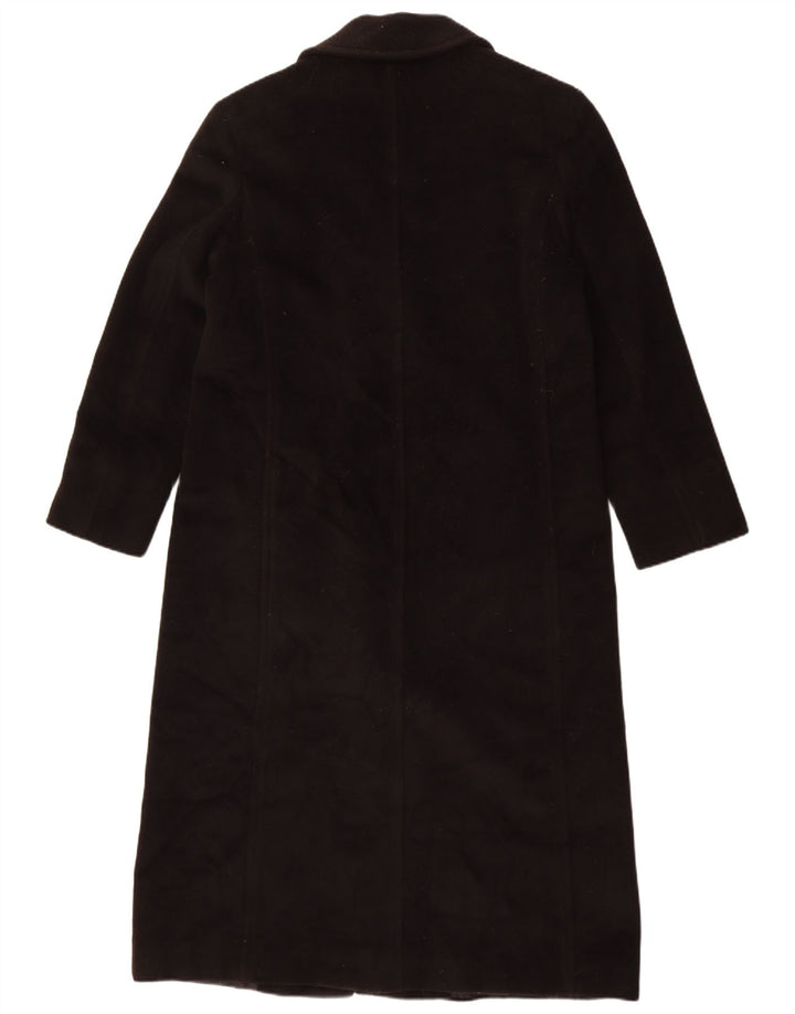 Max & Co. Womens Double Breasted Coat UK 12 Medium Black Virgin Wool