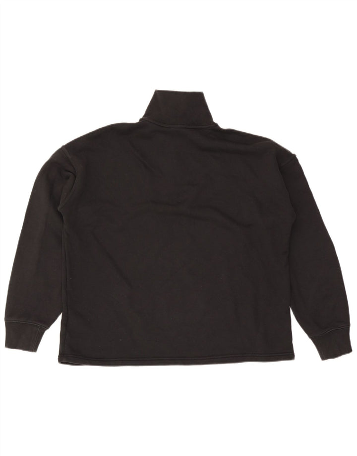 Adidas Womens Oversized Sweatshirt Jumper UK 10 Small Black Cotton
