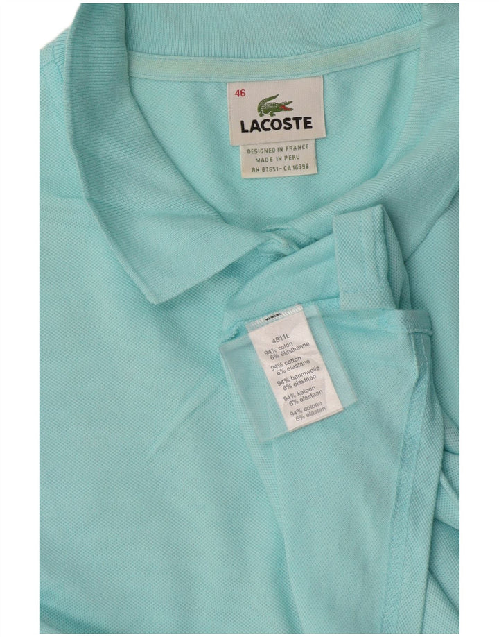 Lacoste Womens Polo Shirt Size 46 XL Blue Cotton