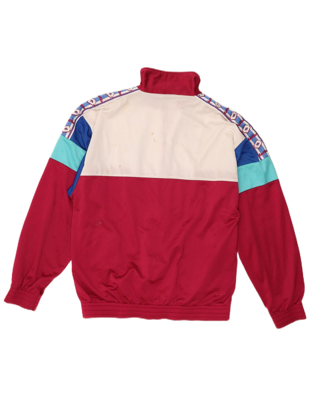 Lotto Mens Tracksuit Top Jacket Large Pink Colourblock