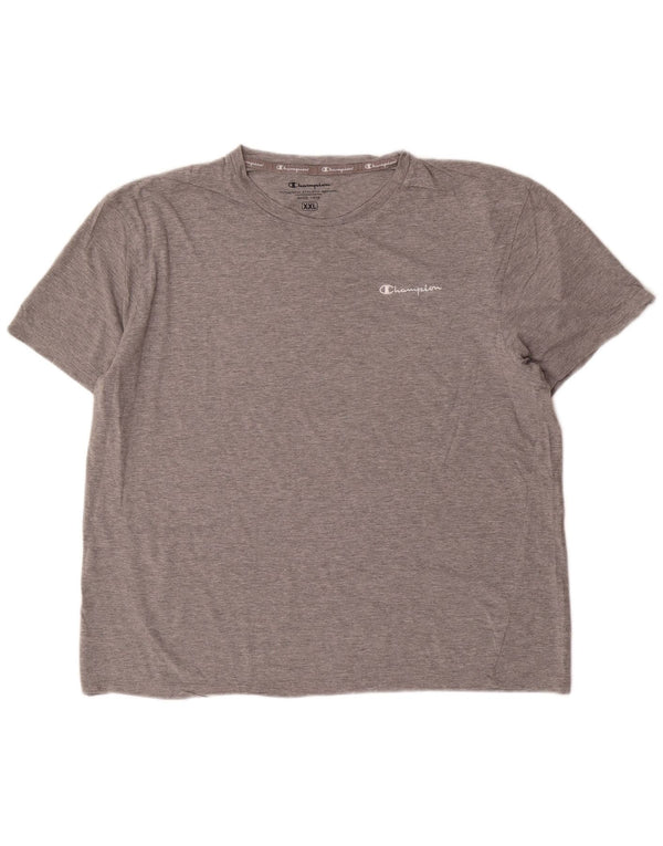 Champion Mens T-Shirt Top 2XL Grey Flecked