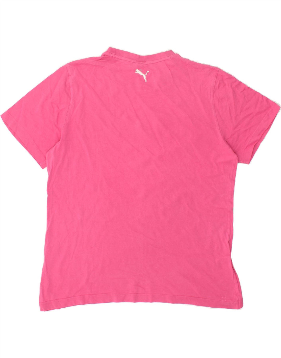 PUMA Mens Graphic T-Shirt Top Large Pink Cotton Vintage Puma and Second-Hand Puma from Messina Hembry 
