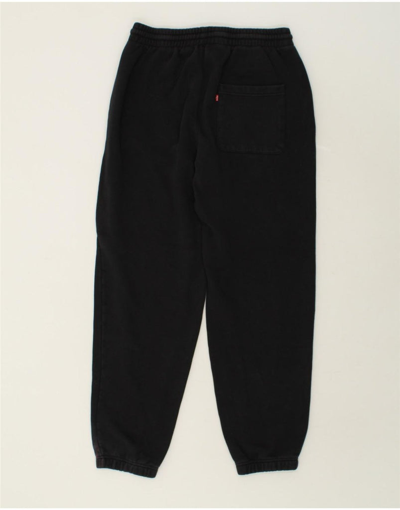LEVI'S Mens Graphic Tracksuit Trousers Joggers Small Black Cotton | Vintage Levi's | Thrift | Second-Hand Levi's | Used Clothing | Messina Hembry 