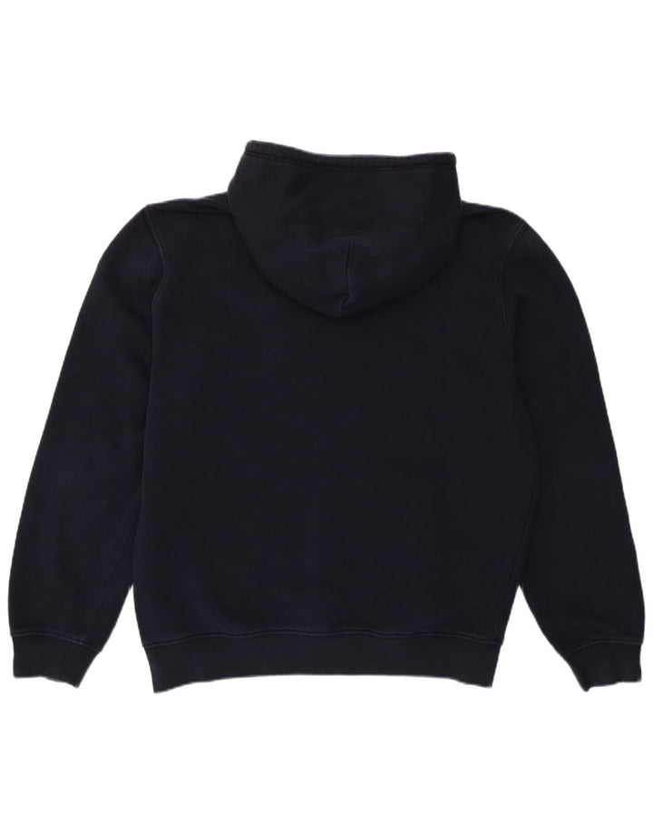 Champion Mens Graphic Hoodie Jumper Medium Navy Blue Cotton