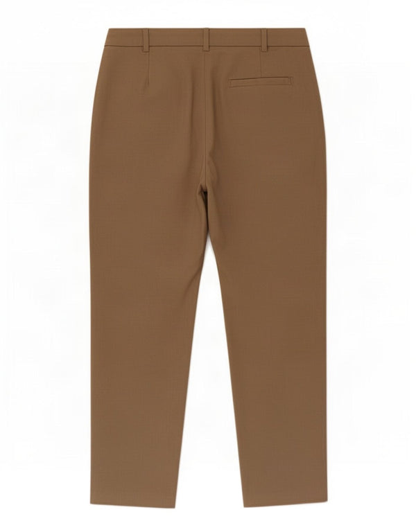 Marks & Spencer Womens Slim Cropped Trousers UK 12 Medium W30 L24 Beige
