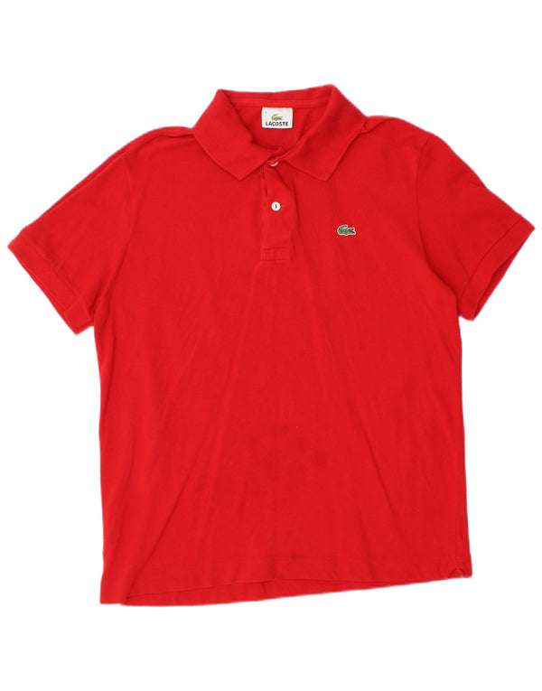 Lacoste Mens Polo Shirt Size 4 Medium Red Cotton