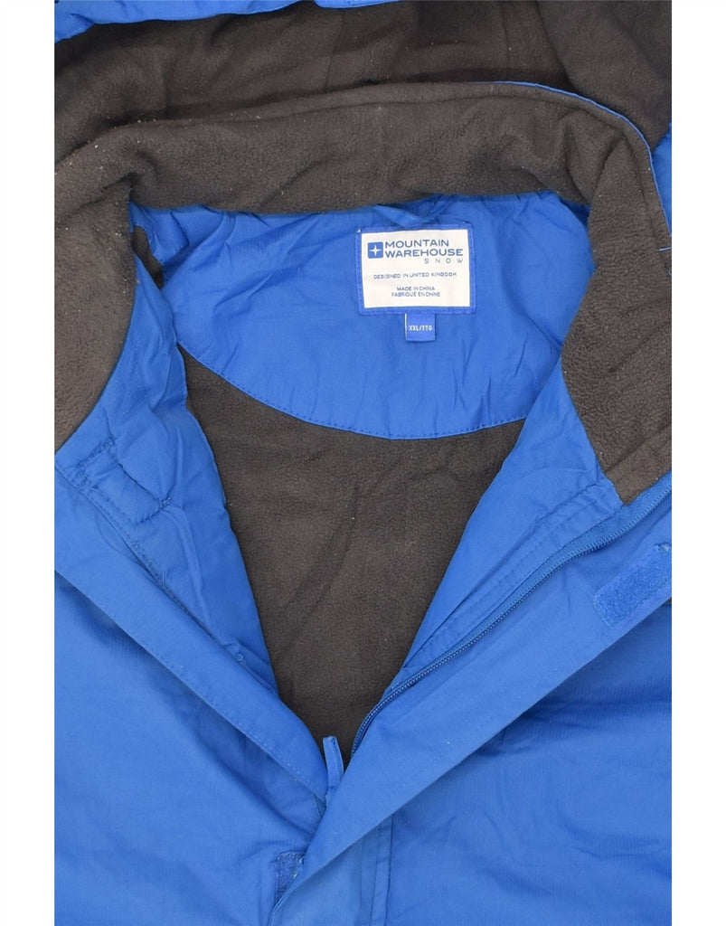 MOUNTAIN WAREHOUSE Mens Hooded Windbreaker Jacket UK 44 2XL Blue | Vintage Mountain Warehouse | Thrift | Second-Hand Mountain Warehouse | Used Clothing | Messina Hembry 