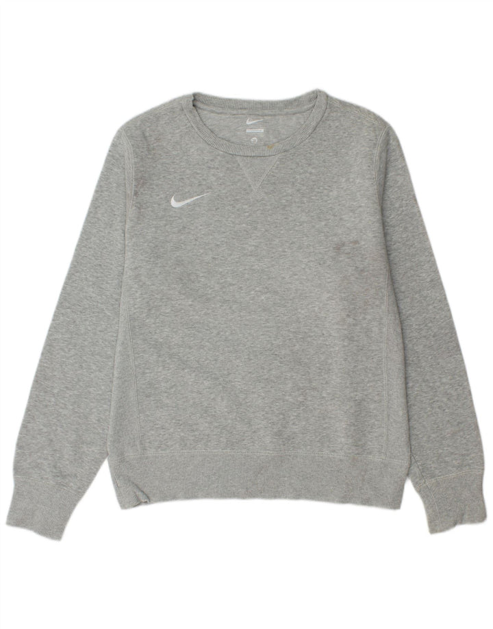 Nike Mens Sweatshirt Jumper Small Grey Flecked Cotton