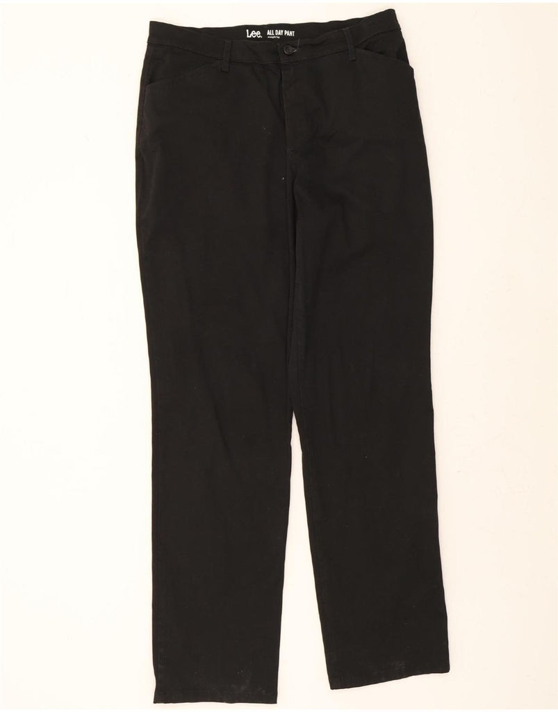 LEE Womens Straight Casual Trousers W32 L33 Black Vintage Lee and Second-Hand Lee from Messina Hembry 