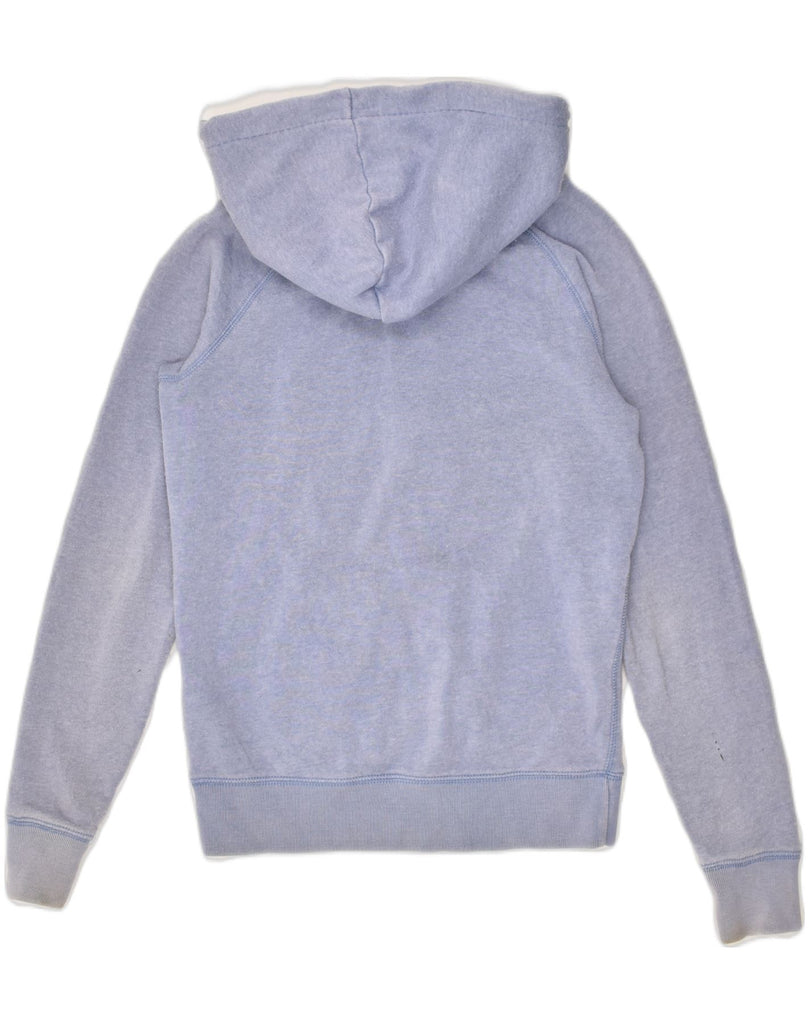 JACK WILLS Womens Zip Hoodie Sweater UK 8 Small Blue Cotton | Vintage Jack Wills | Thrift | Second-Hand Jack Wills | Used Clothing | Messina Hembry 