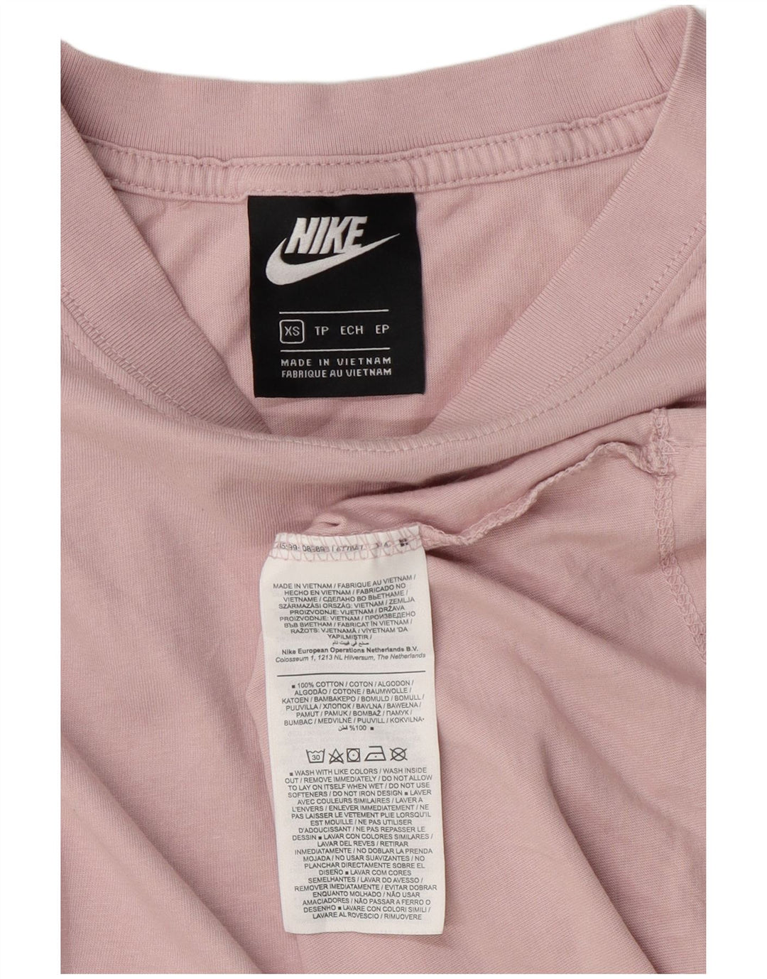 Nike Mens T-Shirt Top XS Pink Cotton