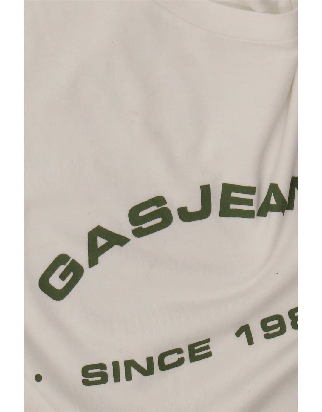 Gas Mens Graphic T-Shirt Top Medium White