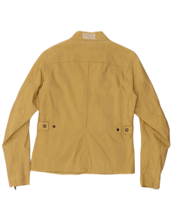 Belstaff Womens Racer Jacket IT 42 Medium Yellow Nylon