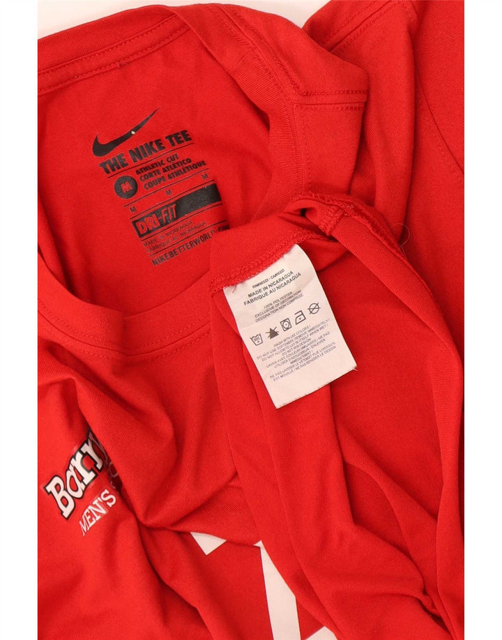 Nike Mens Dri Fit Graphic T-Shirt Top Medium Red Polyester