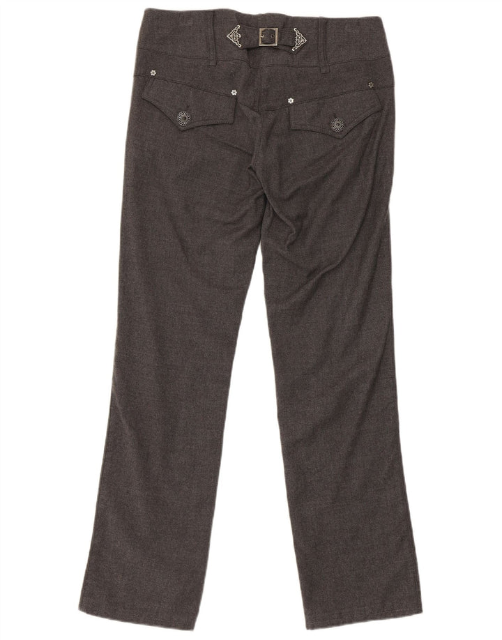 Pinko Womens Regular Casual Trousers UK 8 Small W30 L29 Grey Wool