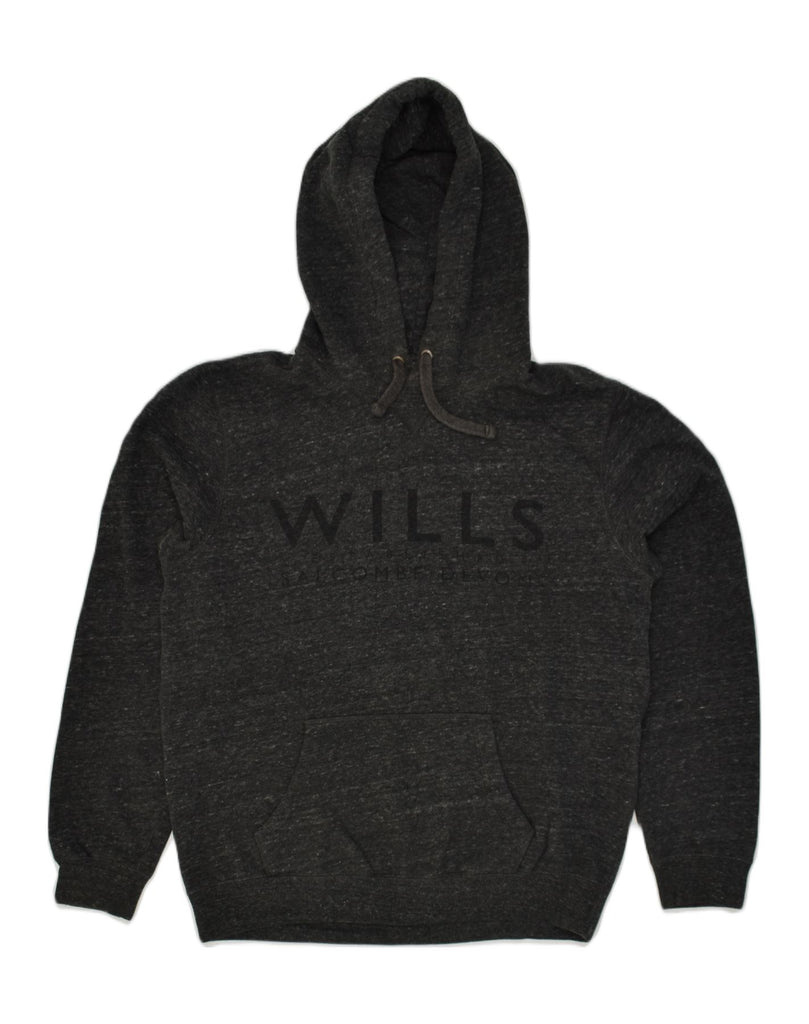 JACK WILLS Mens Graphic Hoodie Jumper Medium Grey Flecked Cotton | Vintage Jack Wills | Thrift | Second-Hand Jack Wills | Used Clothing | Messina Hembry 