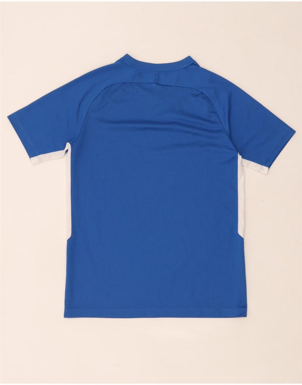 Nike Boys Dri Fit T-Shirt Top 13-14 Years XL Blue Colourblock