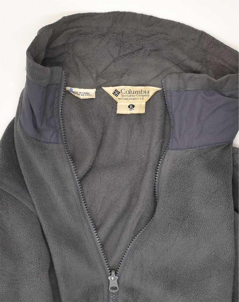 COLUMBIA Mens Fleece Jacket UK 42 XL Grey Polyester | Vintage Columbia | Thrift | Second-Hand Columbia | Used Clothing | Messina Hembry 