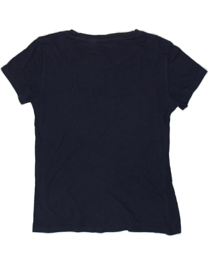 LEVI'S Womens Graphic T-Shirt Top UK 10 Small Navy Blue | Vintage Levi's | Thrift | Second-Hand Levi's | Used Clothing | Messina Hembry 