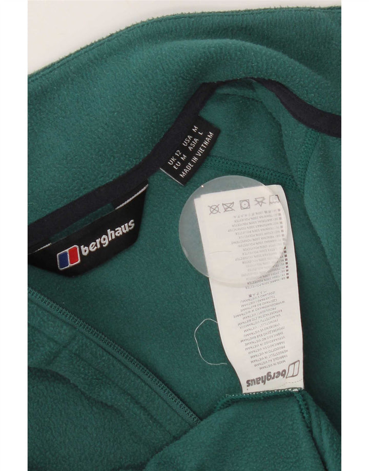 Berghaus Womens Fleece Jacket UK 12 Medium Green Polyester