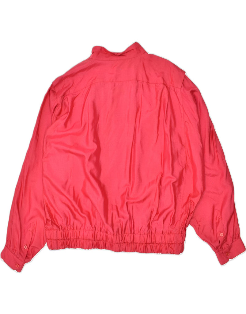 YESSICA Womens Bomber Jacket EU 48 2XL Red Silk | Vintage | Thrift | Second-Hand | Used Clothing | Messina Hembry 