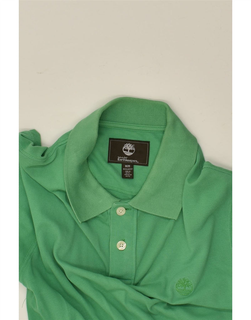 TIMBERLAND Mens Regular Fit Polo Shirt Medium Green Cotton | Vintage Timberland | Thrift | Second-Hand Timberland | Used Clothing | Messina Hembry 