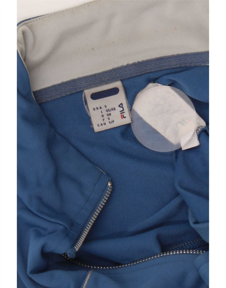 Fila Mens Tracksuit Top Jacket IT 46/48 Small Blue Colourblock Polyester