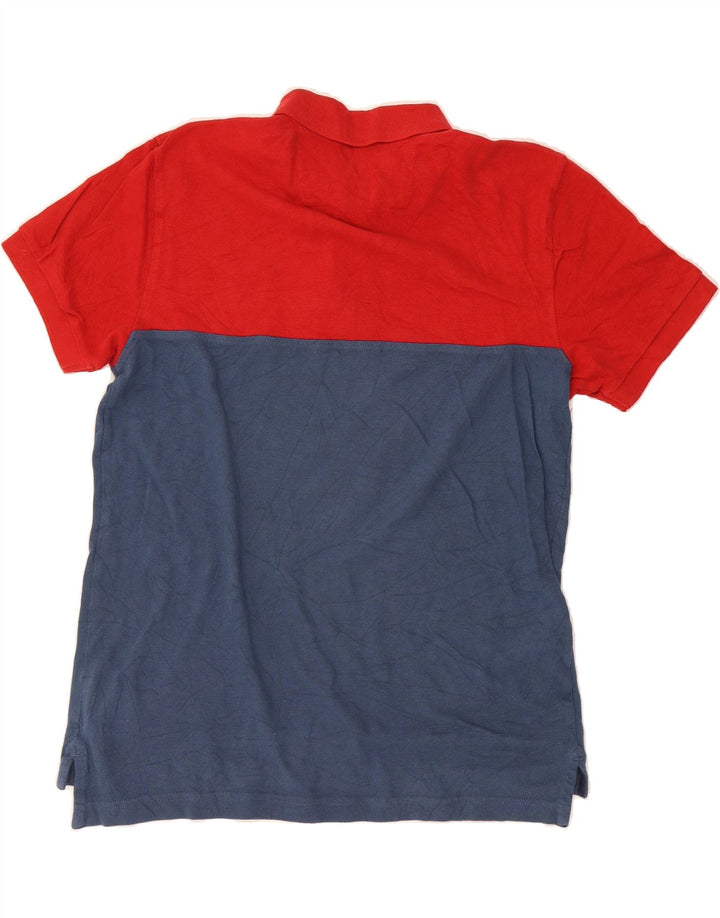 CHAPS Mens Polo Shirt Small Red Colourblock Cotton Vintage Chaps and Second-Hand Chaps from Messina Hembry 