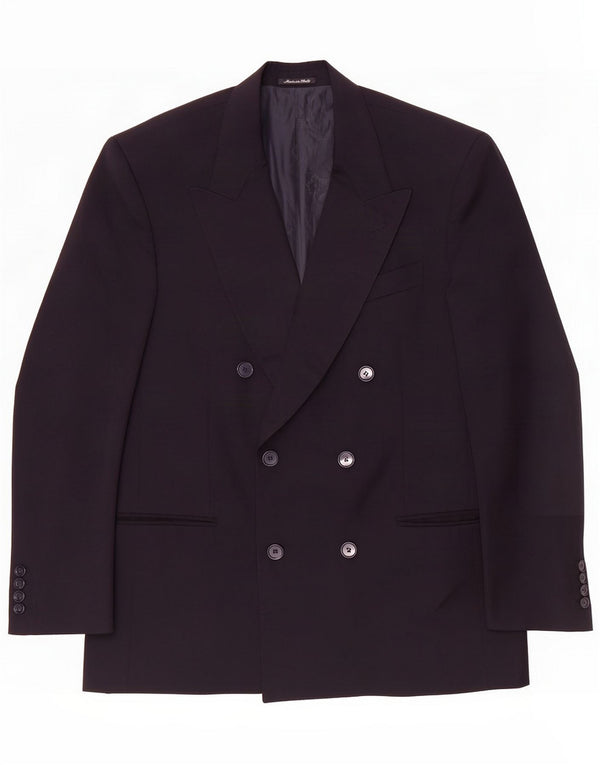 Paul & Shark Mens Double Breasted Blazer Jacket UK 36 Small Navy Blue Wool