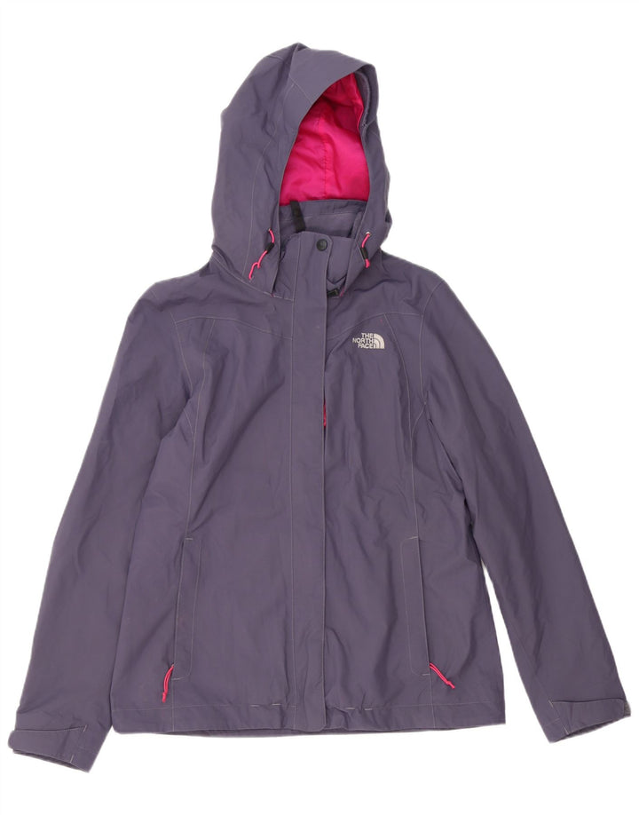 The North Face Womens Hooded Rain Jacket UK 12 Medium Purple Nylon