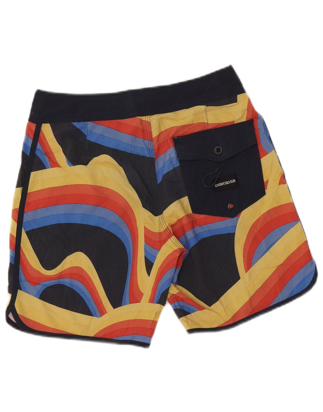 Quiksilver Mens Swimming Shorts Small  Multicoloured Striped Polyester