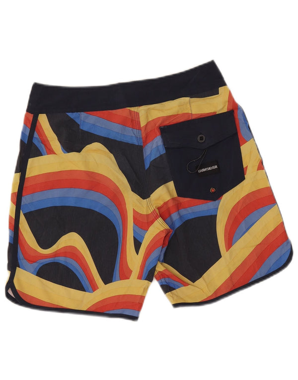 Quiksilver Mens Swimming Shorts Small  Multicoloured Striped Polyester