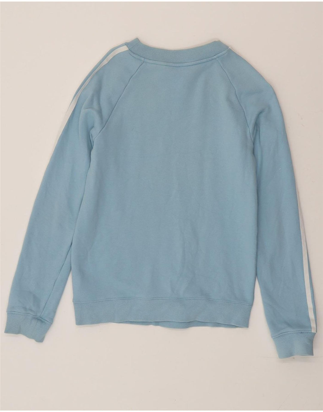 Adidas Womens Sweatshirt Jumper UK 10 Small Blue Cotton