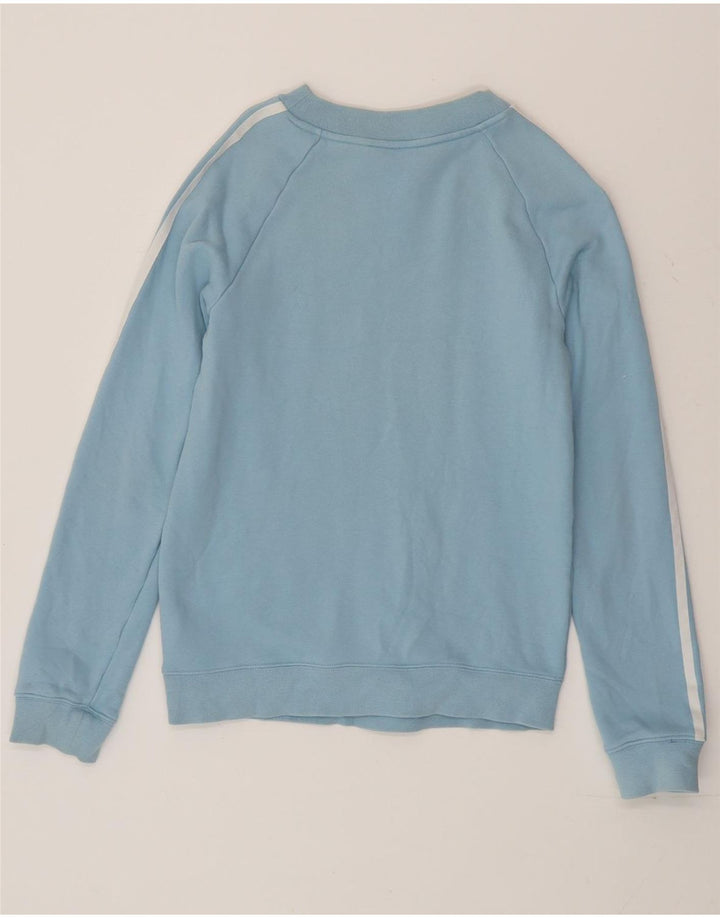 Adidas Womens Sweatshirt Jumper UK 10 Small Blue Cotton