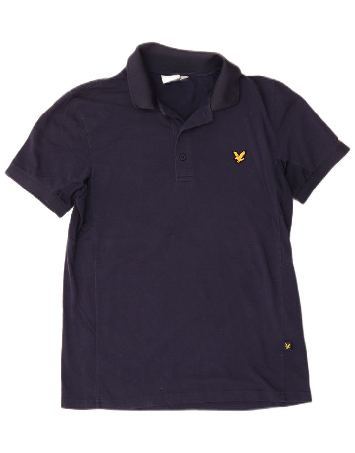 Lyle & Scott Mens Polo Shirt Small Navy Blue Cotton
