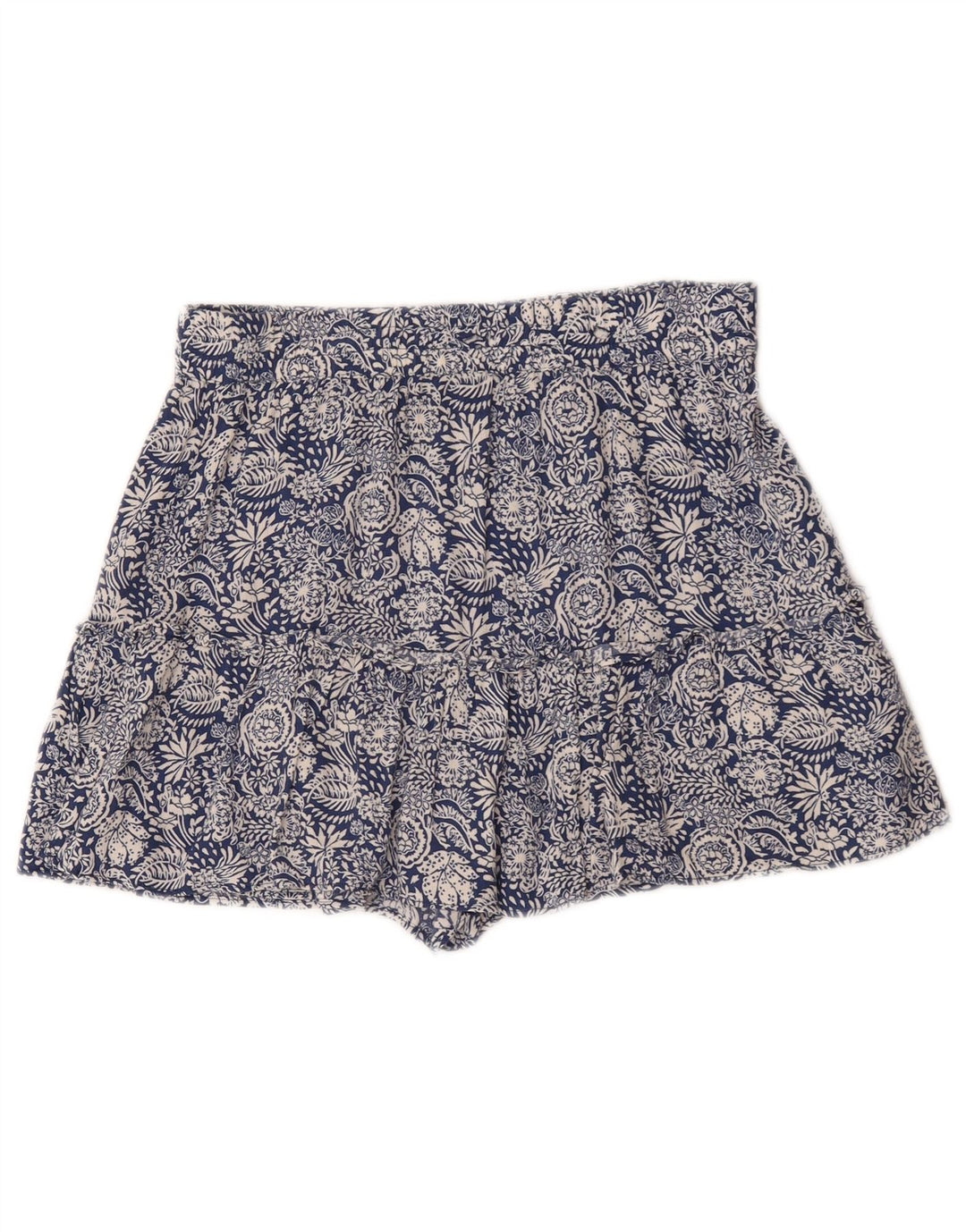 Zara Womens High Waist Shorts Medium W28 Blue Floral
