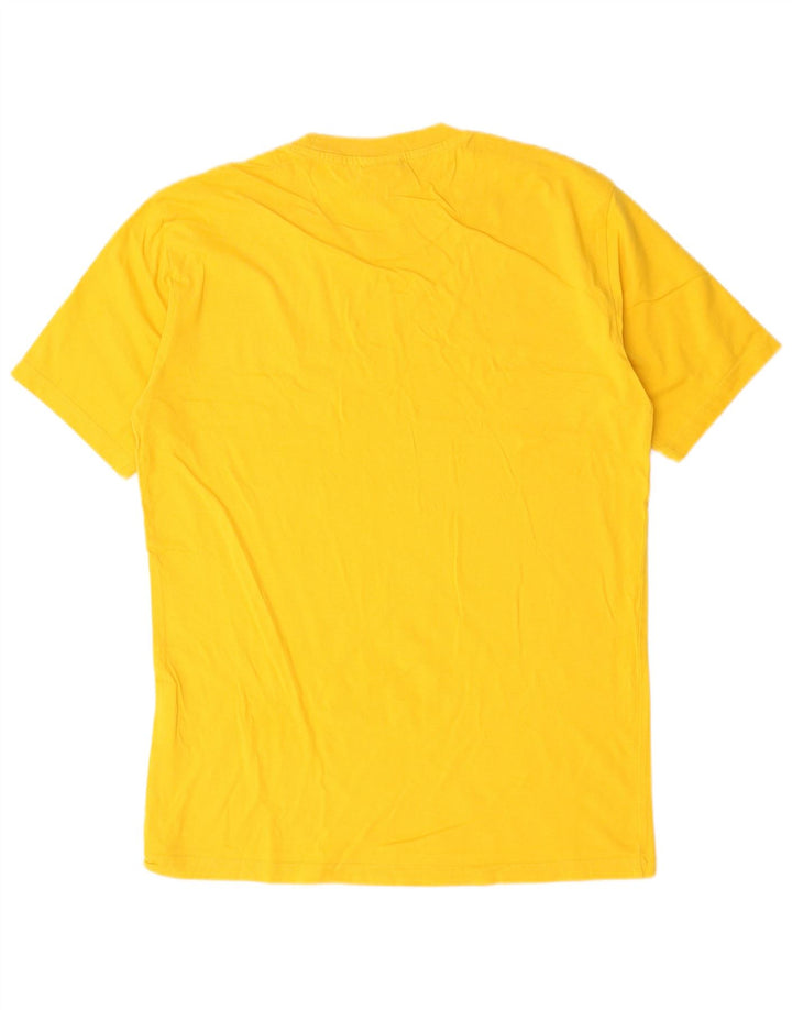 Champion Mens T-Shirt Top Small Yellow Cotton