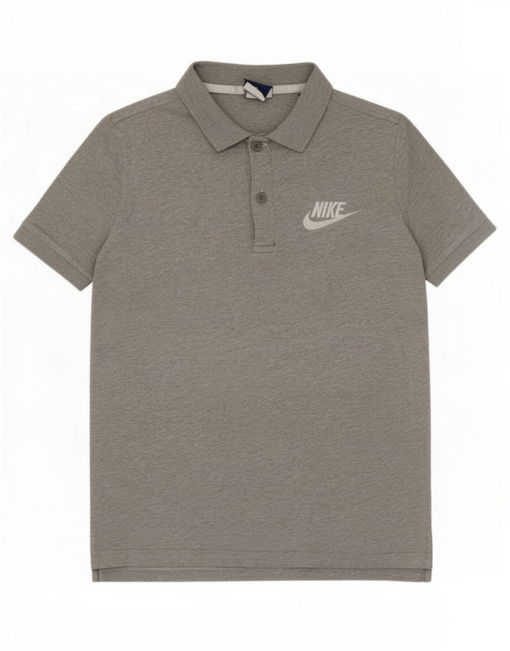 Nike Boys Polo Shirt 12-13 Years Large Grey Cotton