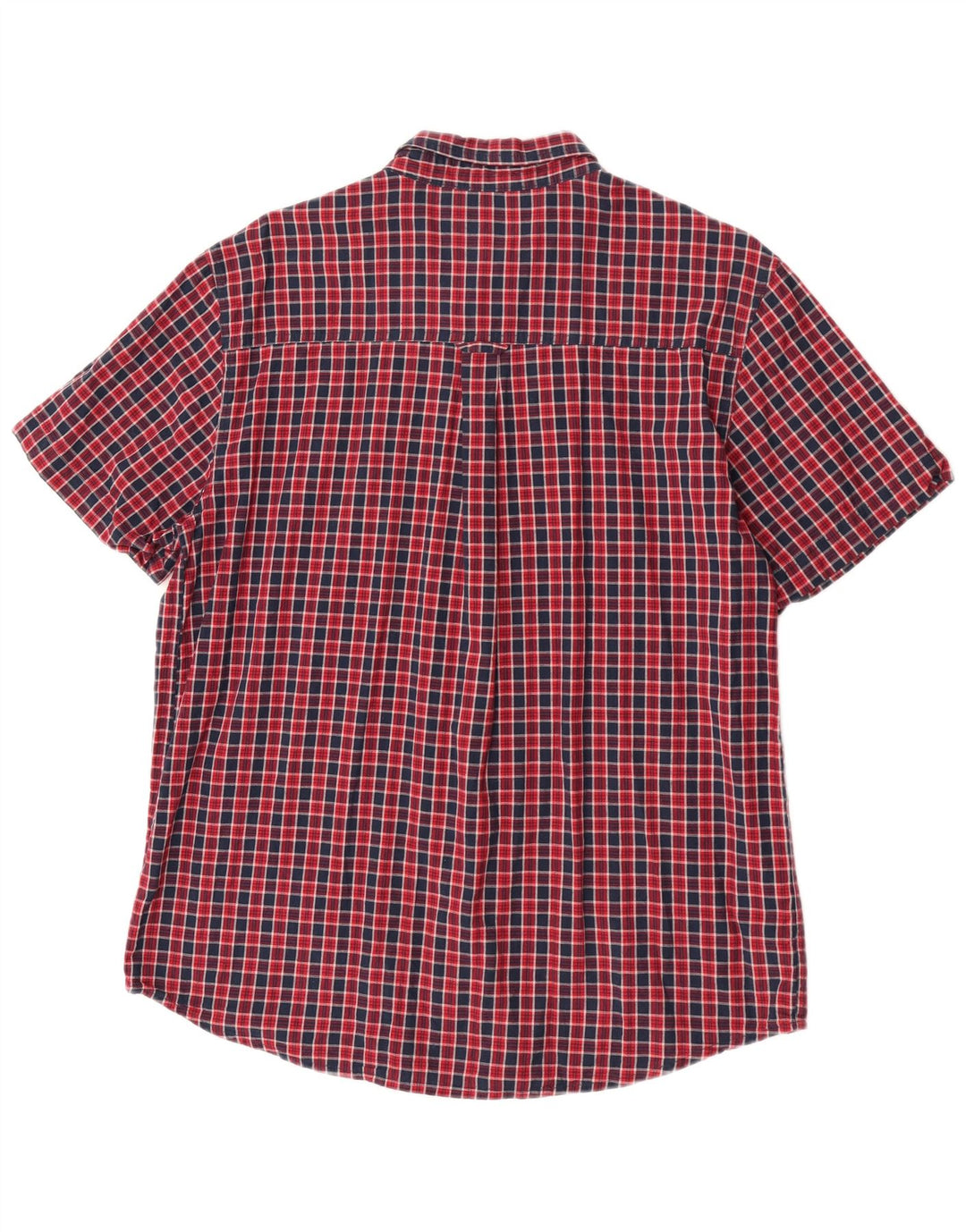 Animal Mens Short Sleeve Shirt XL Red Check Cotton